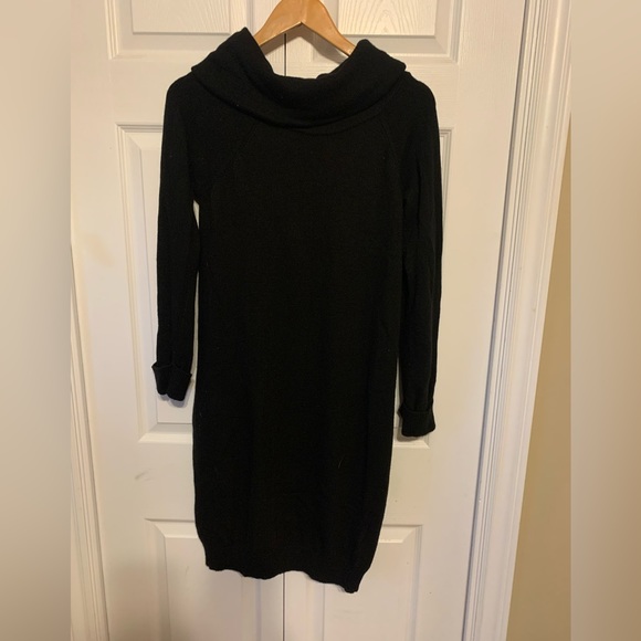 massimo dutti black cowlneck dress - Picture 6 of 7